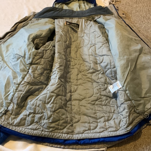 COLUMBIA XCO INTERCHANGE coat 2 layers very warm with a hood size XXL BLUE GRAY - Picture 9 of 12